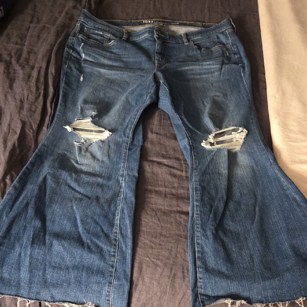Torrid Women's Blue Distressed Jeans